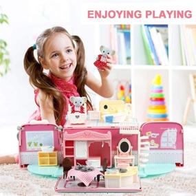 img 3 attached to 🏠 ArgoHome Portable Dollhouse Playset: Enhance Your Dollhouses Experience!
