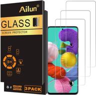 enhanced ailun galaxy a52/a51 screen protector [3 pack] - premium tempered glass, ultra clear, anti-scratch - compatible with a52 4g/5g & a51 series - case friendly logo