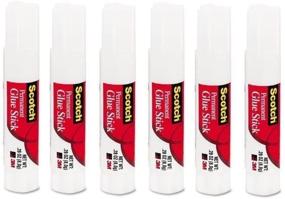 img 2 attached to 🖊️ Scotch 3M Permanent Glue Sticks Clear 0.28 oz - Non-toxic & Acid-free - Pack of 6
