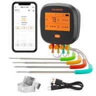 inkbird wifi grill thermometer - wireless bbq thermometer for grilling, roasting, and cooking - smart digital remote meat thermometer with graph alarm timer - 4 probes - rechargeable logo