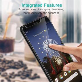 img 2 attached to 📱Высококачественные защитные стеклянные пленки для экрана Google Pixel 3a - набор из 3 шт., легкая установка, совместимы с чехлами