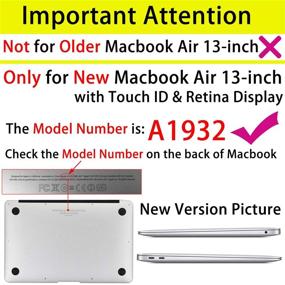 img 3 attached to 💻 2020 2019 MacBook Air 13 Inch Case - Sykiila New Model A2179 A1932 with Touch ID & Retina Display - 4 in 1 Hard Shell Case & Sleeve & HD Screen Protector & Keyboard Cover - Left Right Brain Paint