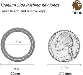 img 3 attached to TISUR Titanium Key Rings: Efficient Keychain Organizers with Quick Release, Simplify Key Management