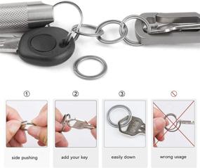 img 2 attached to TISUR Titanium Key Rings: Efficient Keychain Organizers with Quick Release, Simplify Key Management