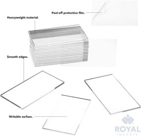 img 1 attached to 🔖 Clear Acrylic Blank Place Cards - Royal Imports Table Seating Number Tiles for Custom DIY Guest Name Signs - Perfect Decoration for Weddings, Receptions, Parties, Banquets, Dinners, and Birthdays - Rectangle Shape - Set of 20