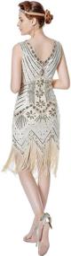 img 2 attached to Metme Womens Beaded Fringed Flapper Women's Clothing and Dresses