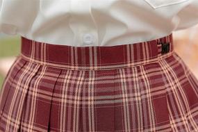 img 1 attached to 👗 Dlynmoo Women Plus Size High Waisted Pleated A-line School Girl Skirt in Plaid: Chic and Versatile!