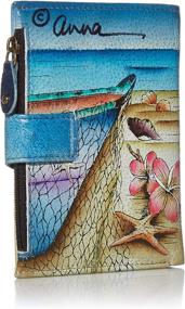 img 1 attached to 🦋 Anna Anuschka Painted Leather Butterfly Handbags & Wallets for Women