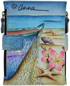 img 2 attached to 🦋 Anna Anuschka Painted Leather Butterfly Handbags & Wallets for Women