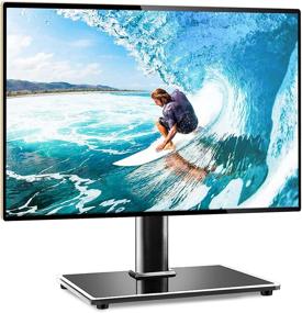img 4 attached to 📺 Rfiver Universal Table Top TV Stand: Height Adjustable, Cable Management, Holds up to 88lbs - Compatible with Most 27-55" LCD LED Plasma Flat Screen TVs