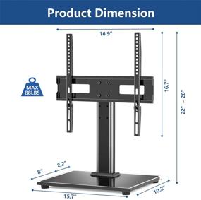 img 1 attached to 📺 Rfiver Universal Table Top TV Stand: Height Adjustable, Cable Management, Holds up to 88lbs - Compatible with Most 27-55" LCD LED Plasma Flat Screen TVs