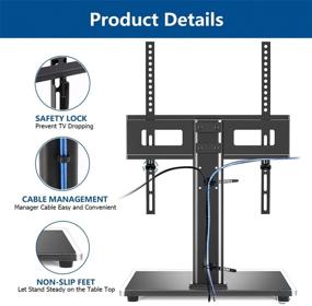 img 2 attached to 📺 Rfiver Universal Table Top TV Stand: Height Adjustable, Cable Management, Holds up to 88lbs - Compatible with Most 27-55" LCD LED Plasma Flat Screen TVs