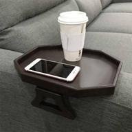 🛋️ sofa armrest clip tray table: convenient cherry holder for drinks, snacks, and remote controls logo