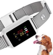 🐶 bark collar for dogs - rechargeable anti bark device with touch screen, effective sound, vibration, and shock modes - humane training tool (white) logo