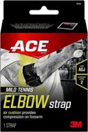 🔧 ace 34-8710-5282-4 elbow strap: adjustable brace by america's most trusted brand with satisfaction guarantee - black, one size (904003) логотип