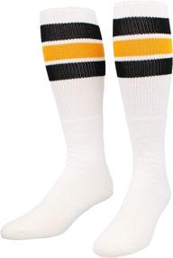 img 4 attached to 🧦 Classic 3 Striped Tube Socks