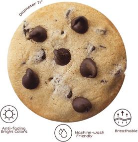 img 3 attached to 🍪 BATTILO HOME Flannel Cookie Chocolate Blanket: Realistic Food Design for Camping, Sofa, and Kids – 71 inch Diameter