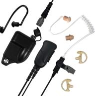 sheepdog quick disconnect lapel mic for police - compatible with harris xg25 xg75 xg15 p5300 p5400 p5500 p7300 series - law enforcement earpiece headset logo