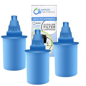 img 4 attached to 💧 Naples Naturals AOK1089FBLUX3 Alkaline Water Pitcher Filter Replacement: Pack of 3, Blue