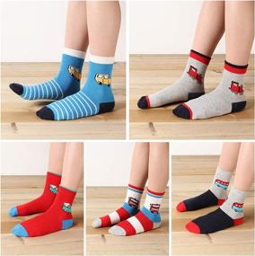 img 1 attached to 👔 Dress to Impress: SUNBVE Kids Boys Soft Fashion Cotton Dress Socks - The Perfect Gift!