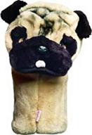 🐶 daphne's brown pug headcovers (460cc): protect and personalize your golf clubs! logo