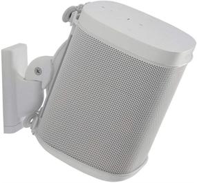 img 4 attached to Wall Mount for Sonos ONE, ONE SL, Play:1, & Play:3 - Sanus Wireless Speaker Mount with Easy Tilt & Swivel Adjustments - Single (White) - WSWM21-W1