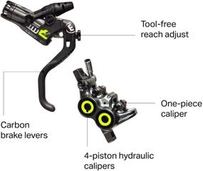 img 1 attached to 🔥 Powerful and Striking: Magura USA MT7 Pro Disc Brake in Black/Neon Yellow, Suitable for Left or Right Fitment