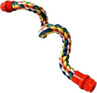 n//a comfortable bird rope perch for smaller parrots, parakeets, budgerigars, lorikeets, cockatiels, conures - toy with adjustable colored ropes, bendy bungee & natural fixation logo