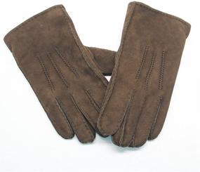 img 3 attached to 🧤 Sheepskin Shearling Leather Mittens by YISEVEN: Men's Accessories, Gloves, and Mittens