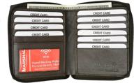 👔 men's black leather zippered wallet - ideal addition to wallets, card cases & money organizers logo