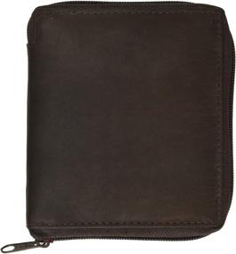 img 2 attached to 👔 Men's Black Leather Zippered Wallet - Ideal Addition to Wallets, Card Cases & Money Organizers