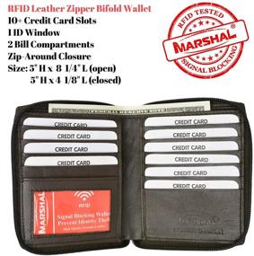 img 3 attached to 👔 Men's Black Leather Zippered Wallet - Ideal Addition to Wallets, Card Cases & Money Organizers