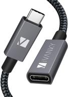 🔌 usb c удлинитель высокоскоростной (1 м) - 100w, 20gbps, 4k видео - совместим с macbook pro/air, samsung, nintendo switch и другими логотип