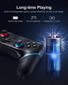 img 1 attached to 🎮 Wireless Switch Controller | binbok Pro Controller for Nintendo Switch & Switch Lite | Remote Gamepad with Joystick for Gaming | Console Accessories with Adjustable Turbo Vibration | Ergonomic Non-Slip Design