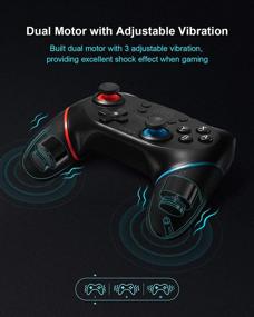 img 3 attached to 🎮 Wireless Switch Controller | binbok Pro Controller for Nintendo Switch & Switch Lite | Remote Gamepad with Joystick for Gaming | Console Accessories with Adjustable Turbo Vibration | Ergonomic Non-Slip Design
