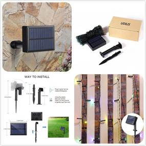 img 4 attached to 🌟 Oudilies 100 LED Solar String Lights - 8 Modes Waterproof IP65, Battery Operated Starry Lights for Outdoor, Home, Xmas Tree, Garden, Wedding - With USB Charging Support