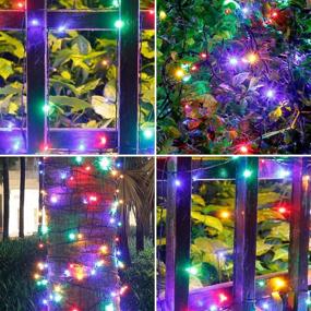 img 1 attached to 🌟 Oudilies 100 LED Solar String Lights - 8 Modes Waterproof IP65, Battery Operated Starry Lights for Outdoor, Home, Xmas Tree, Garden, Wedding - With USB Charging Support