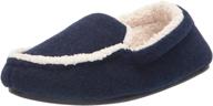 cozy and stylish: discover the dearfoams kids' hunter felted plaid moccasin slipper logo