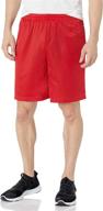 🏀 premium performance: amazon essentials men's loose-fit mesh basketball shorts logo