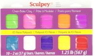🎨 sculpey iii 10 bright colors polymer oven-bake clay, non-toxic, 1.25 lbs. ideal for modeling, sculpting, holiday crafts, diy, mixed media, school projects. perfect for kids and beginners! logo