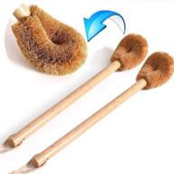 wooden handle toilet brush (2 pack) with 🪠 natural coconut fibre bristles - effective toilet cleaning brush logo