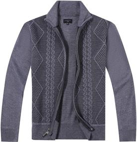 img 2 attached to 🧥 Stylish Gioberti Lightweight Geometric Cardigan for Boys in Charcoal – Trendy Clothing and Sweaters