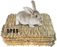 🐇 ultimate comfort and fun: grass mat woven bed mat for small animals - bunny bedding nest, chew toy, and play bed - ideal for guinea pigs, parrots, rabbits, hamsters, and rats! логотип