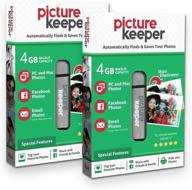 smart usb flash drive 4gb - picture keeper desktop photo backup device for pc and mac laptops and computers (2-pack bundle) logo