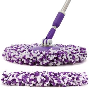 img 3 attached to 🧼 3 Pack Spin Mop Replacement Head: Round Standard Size Microfiber Refills for Spin Mop Systems