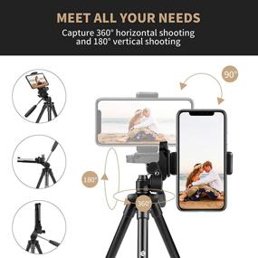 img 2 attached to 📸 Fotopro Phone Tripod Stand: Легкий переносной штатив высотой 40 дюймов с пультом дистанционного управления для iPhone, Nikon, Samsung, Huawei - Идеальный штатив для влогов TikTok и YouTube!