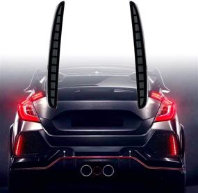 img 4 attached to 🚗 Enhance Your Honda Civic Hatchback or Sedan with KE-KE Full LED Smoked Black Lens Bumper Reflector Lights – Tail Brake Rear Fog Lamps for 2017-2020 Models (Smoked)