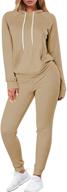 selowin women's casual sweatsuit set: comfy hoodie & sweatpants for sporty style логотип