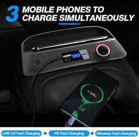 img 1 attached to 🚗 High-Speed Wireless Car Charger for Toyota Corolla 2019-2022 | T TGBROS 15W Qi Pad with 36W USB Port