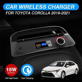 img 3 attached to 🚗 High-Speed Wireless Car Charger for Toyota Corolla 2019-2022 | T TGBROS 15W Qi Pad with 36W USB Port